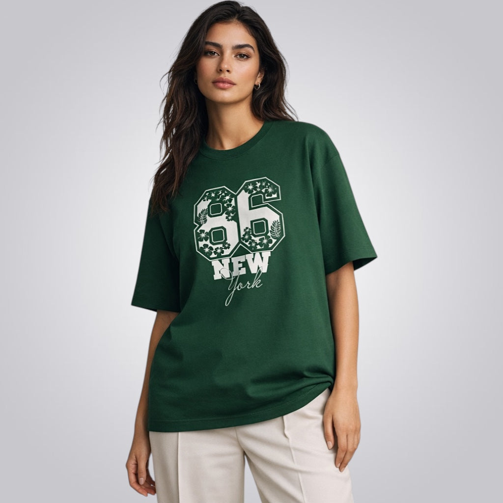 86 New York Women's Premium French Terry Oversized Tee