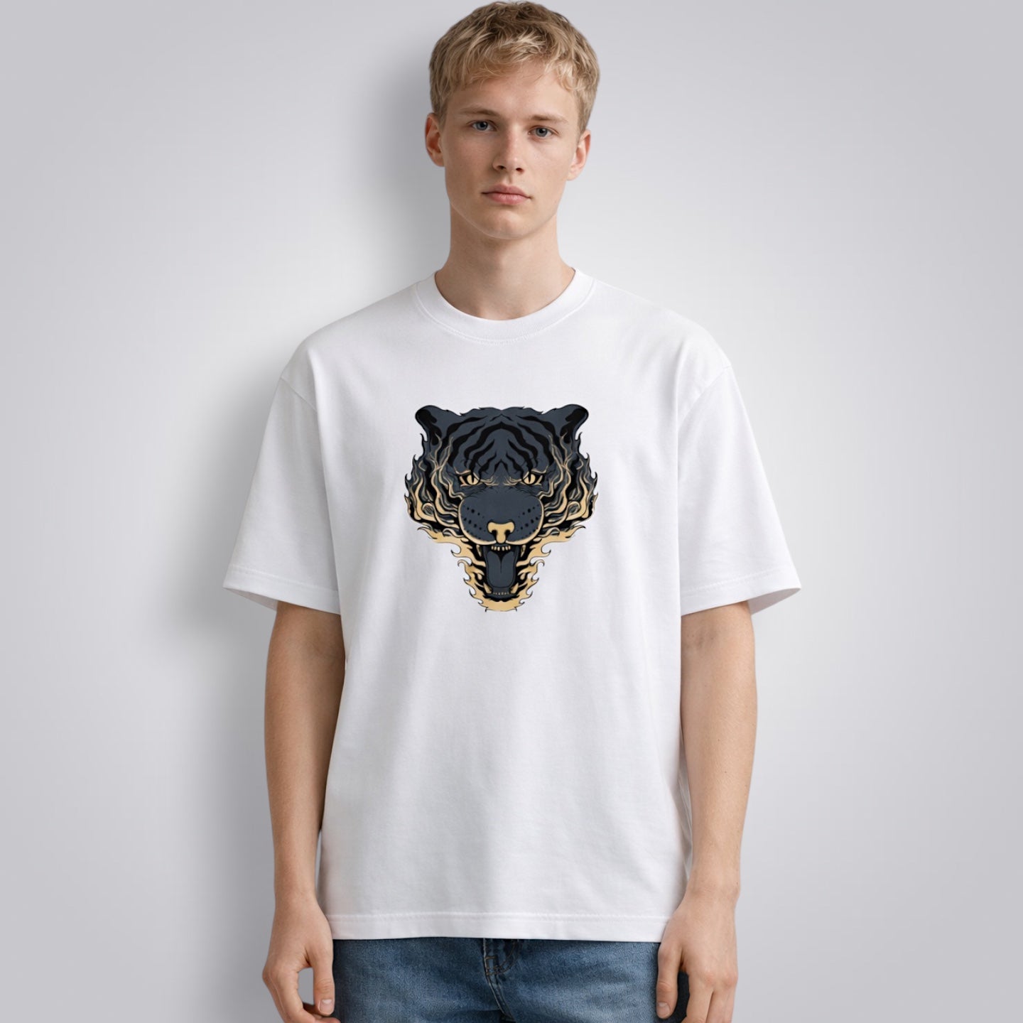 Angry Tiger Men's Loose Fit Classic T-Shirt