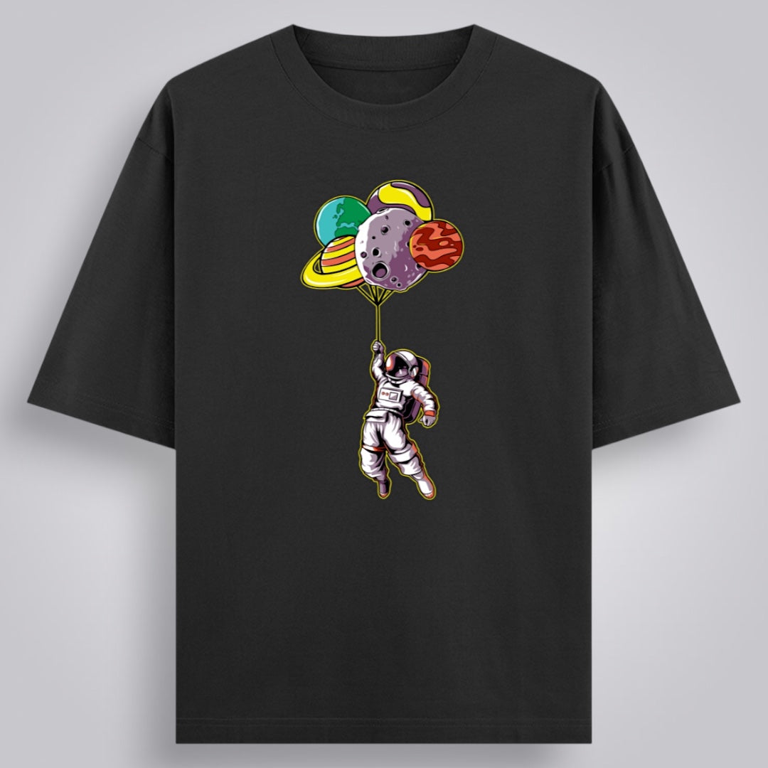 Astronaut Balloon Unisex Loose Fit Classic T-Shirt