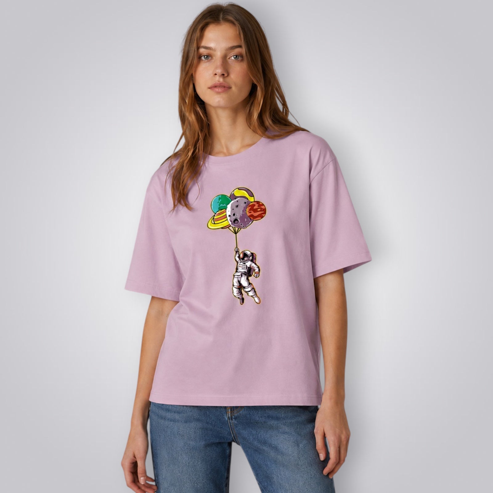 Astronaut Balloon Unisex Loose Fit Classic T-Shirt