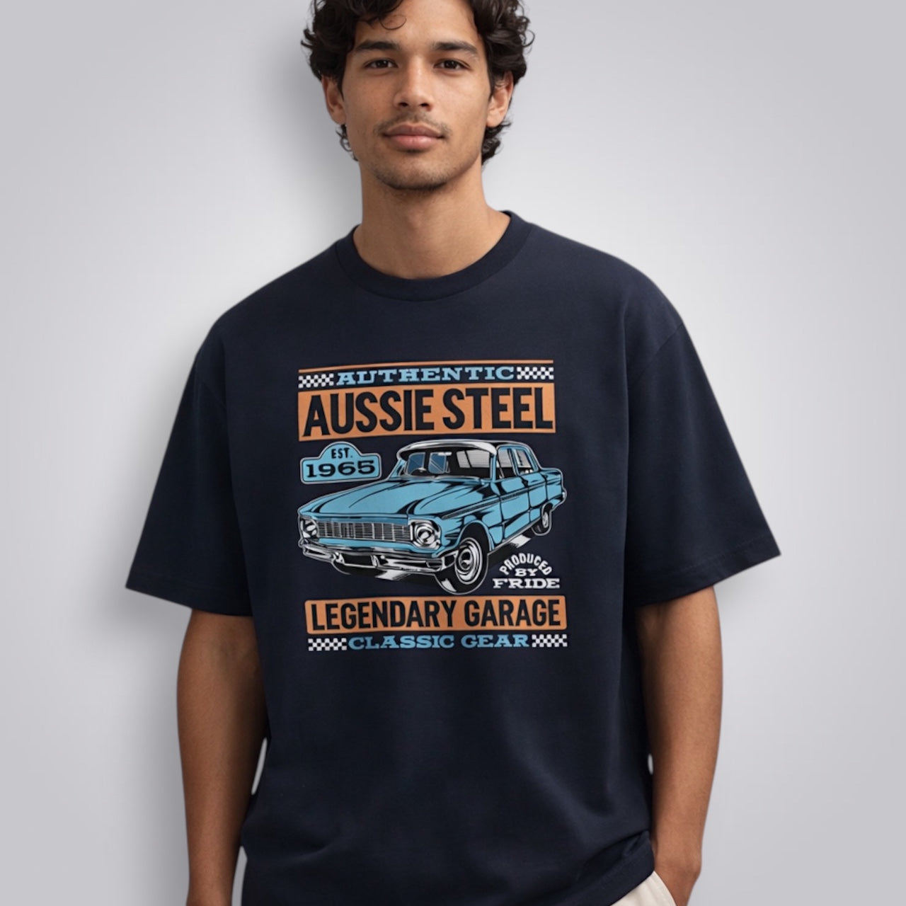 Aussie Steel Men's Premium French Terry Oversized Tee