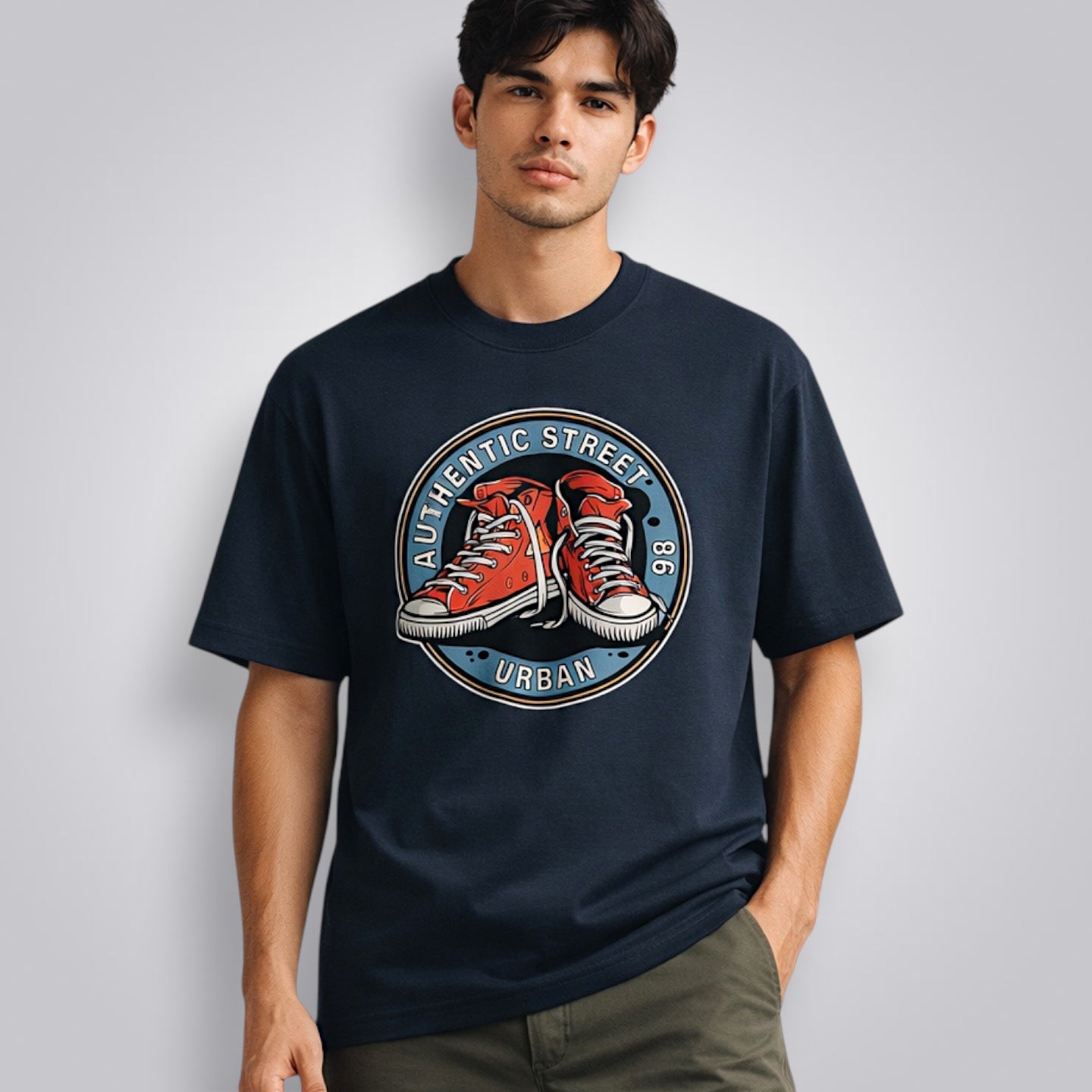 Authentic Street Men's Loose Fit Classic T-Shirt