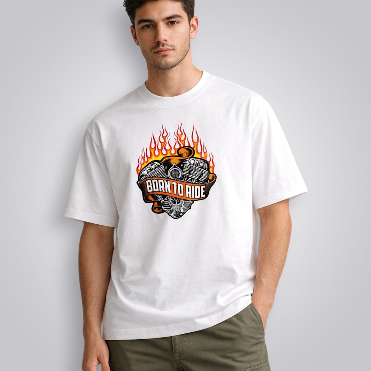 Born To Ride Men's Loose Fit Classic T-Shirt