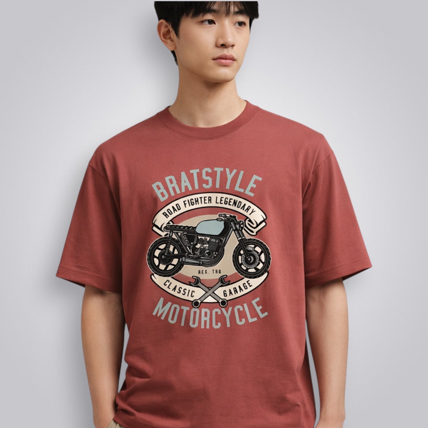 Bratstyle Motorcycle Men's Loose Fit Classic T-Shirt