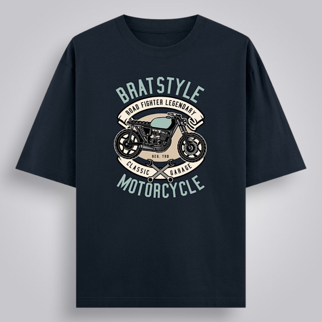 Bratstyle Motorcycle Men's Loose Fit Classic T-Shirt