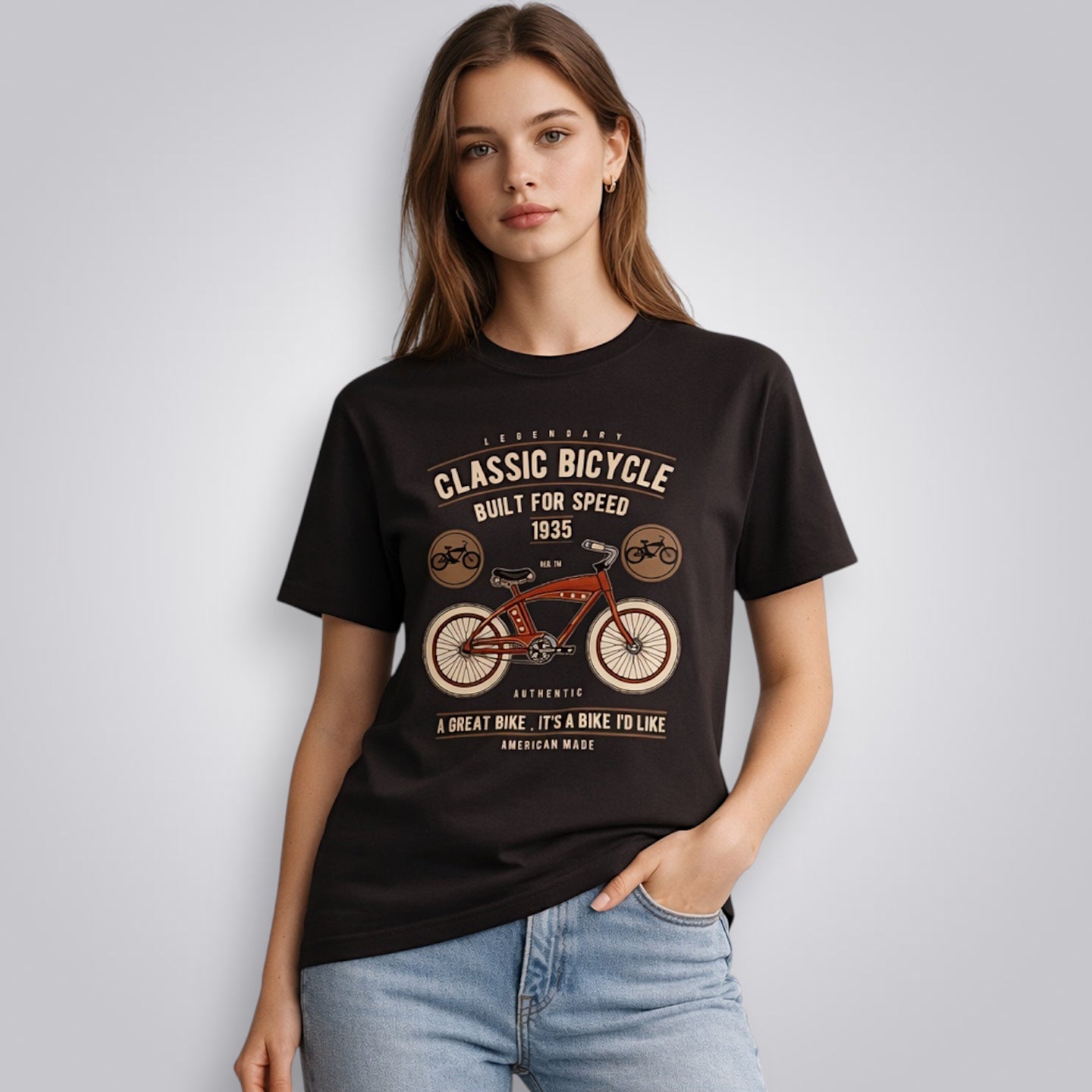 Classic Bicycle Women's Boyfriend Fit T-Shirt