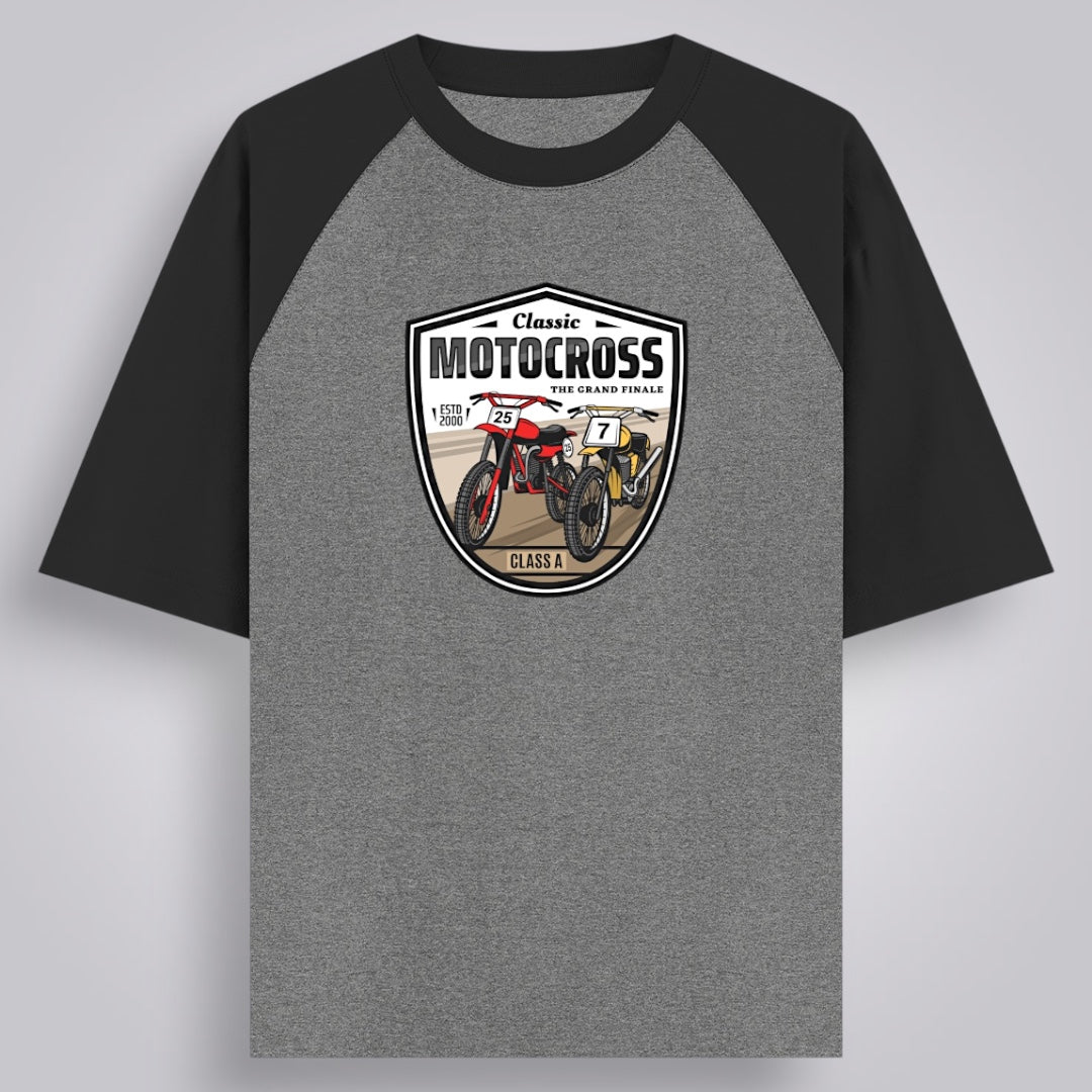 Classic Motocross Men's Oversized Fit Raglan T Shirt