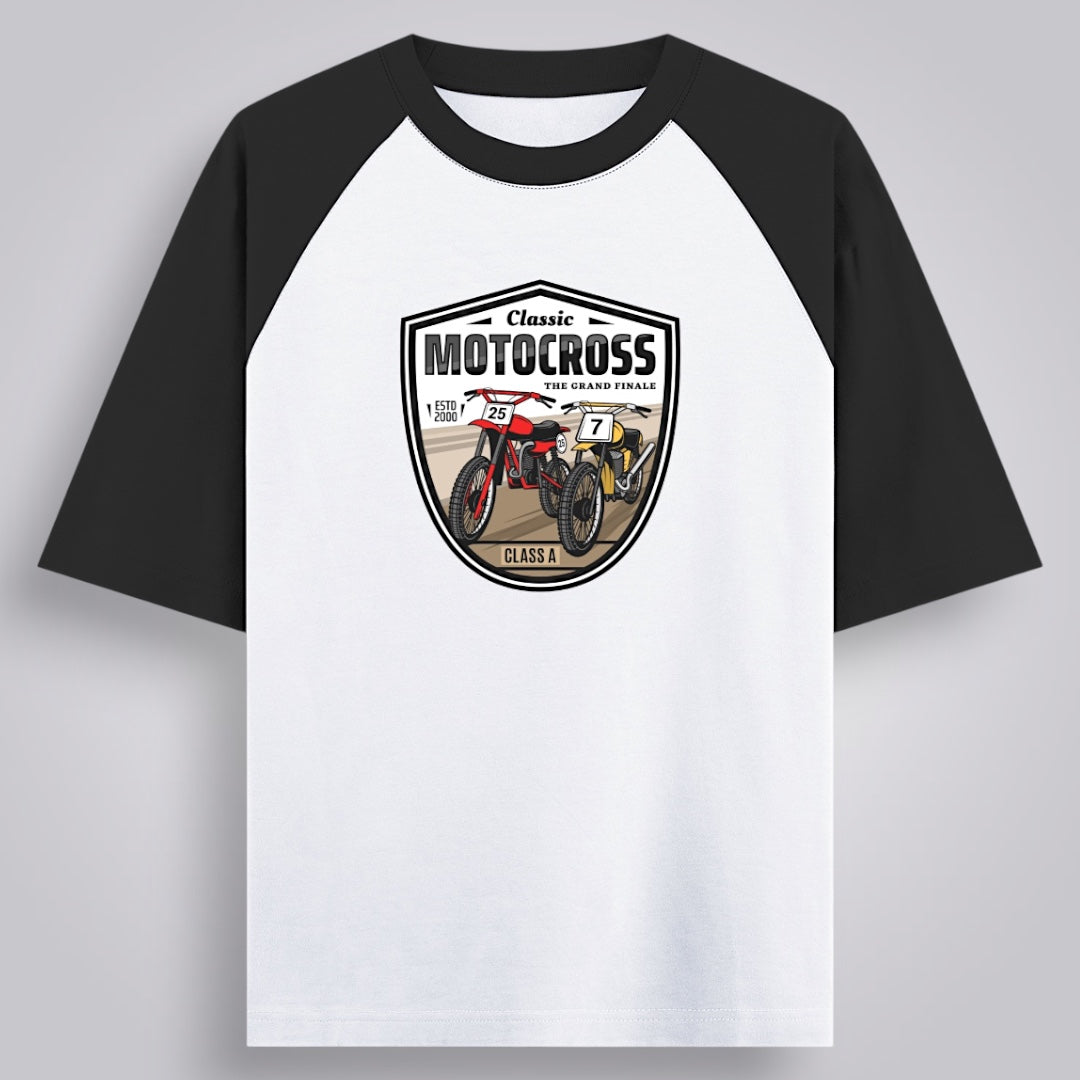 Classic Motocross Men's Oversized Fit Raglan T Shirt