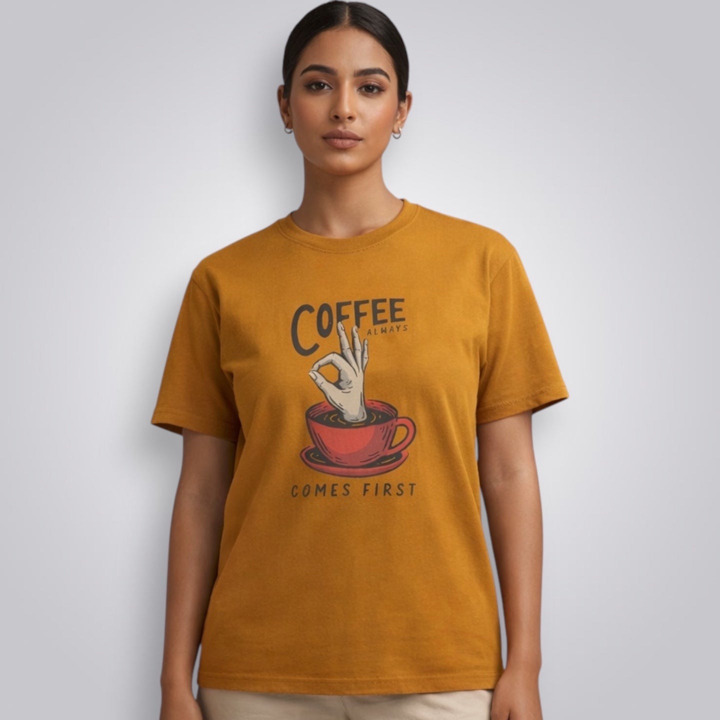 Coffee Always Comes First Women's Boyfriend Fit T-Shirt