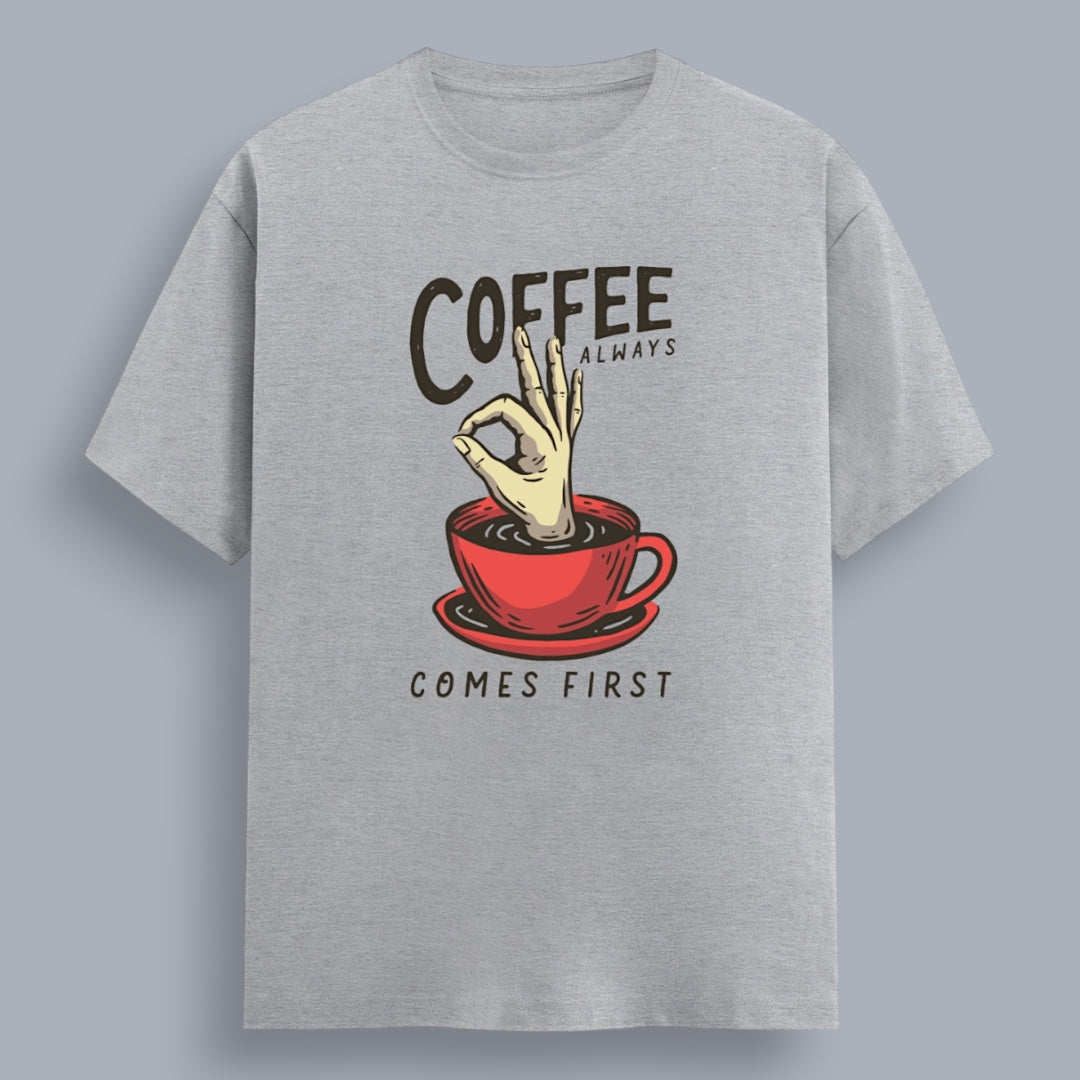 Coffee Always Comes First Women's Boyfriend Fit T-Shirt