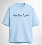Cycle Heartbeat Unisex Terry Oversized Tee