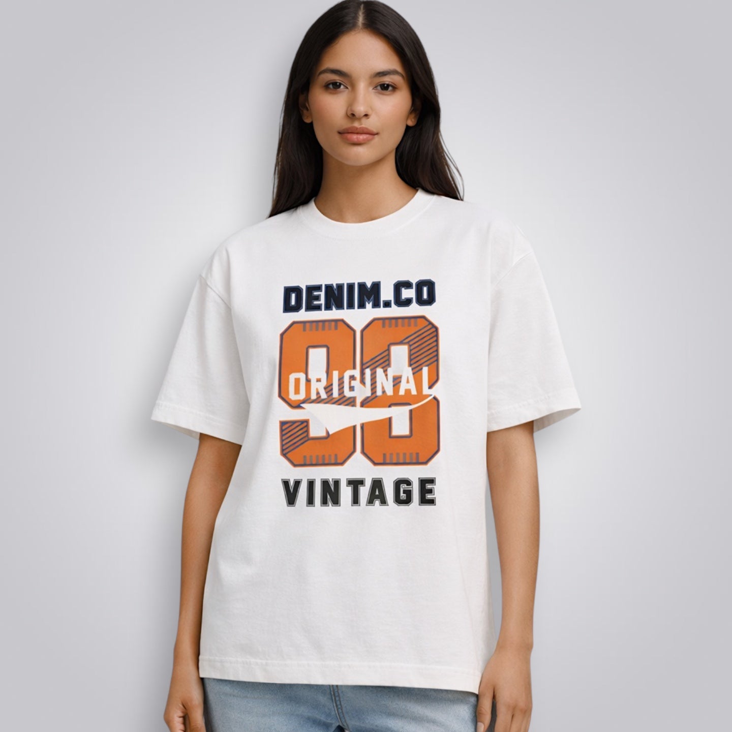 Denim.co 98 Vintage Women's Loose Fit Standard T-Shirt