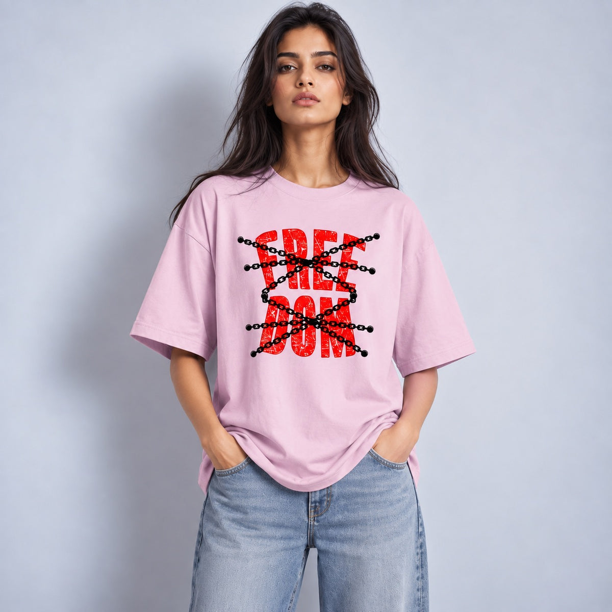 Freedom In Chains Unisex Oversized Classic T-Shirt
