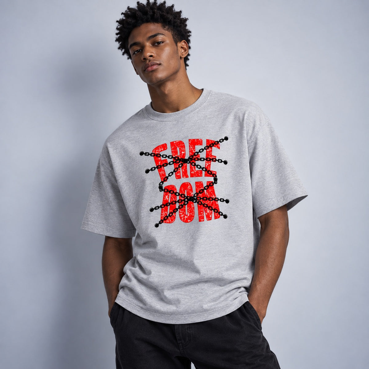 Freedom In Chains Unisex Oversized Classic T-Shirt