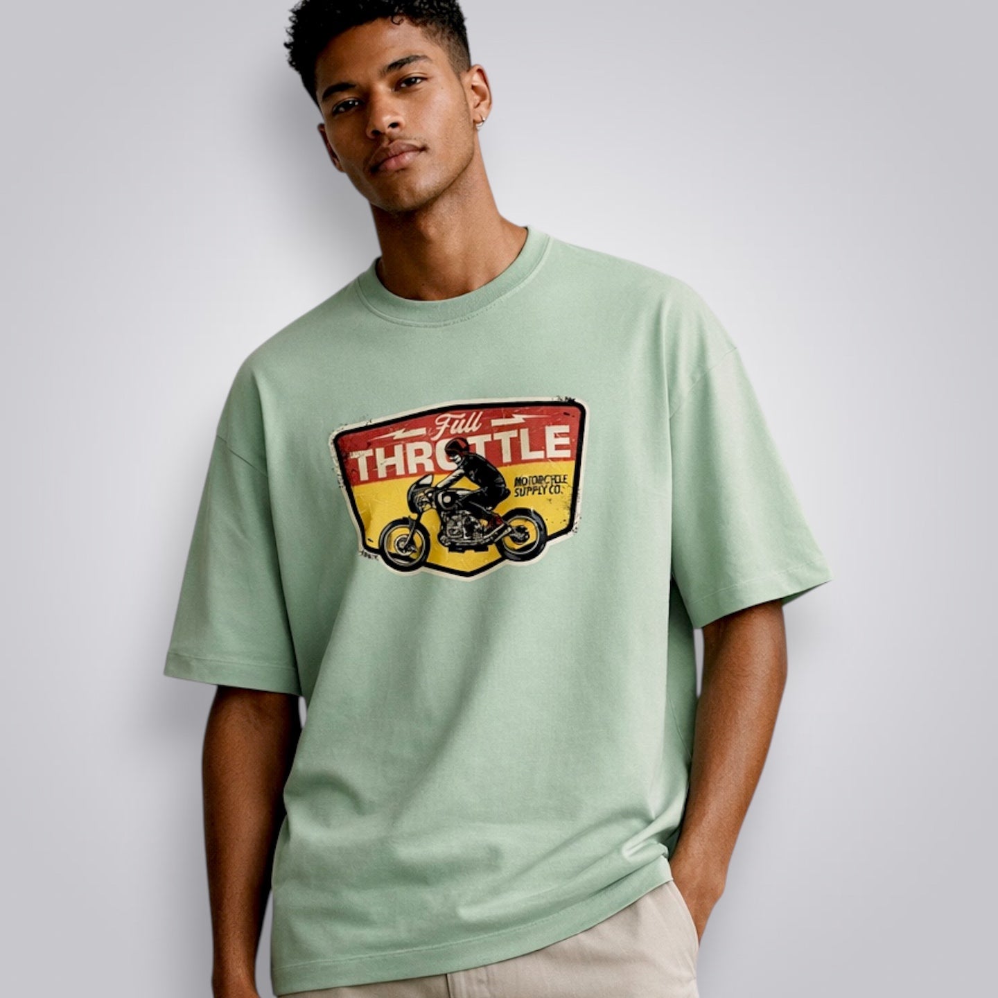 Full Throttle Unisex Premium French Terry Oversized Tee