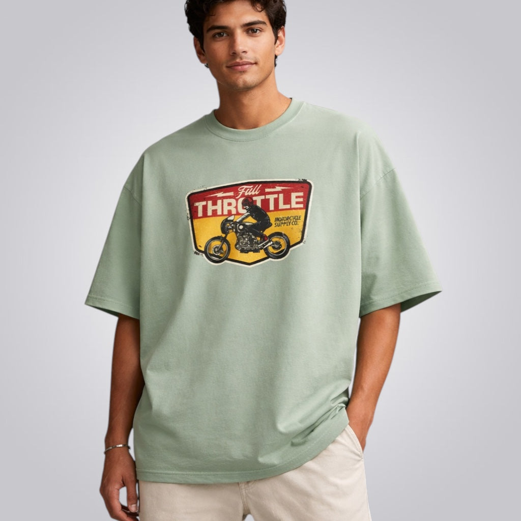 Full Throttle Unisex Premium French Terry Oversized Tee