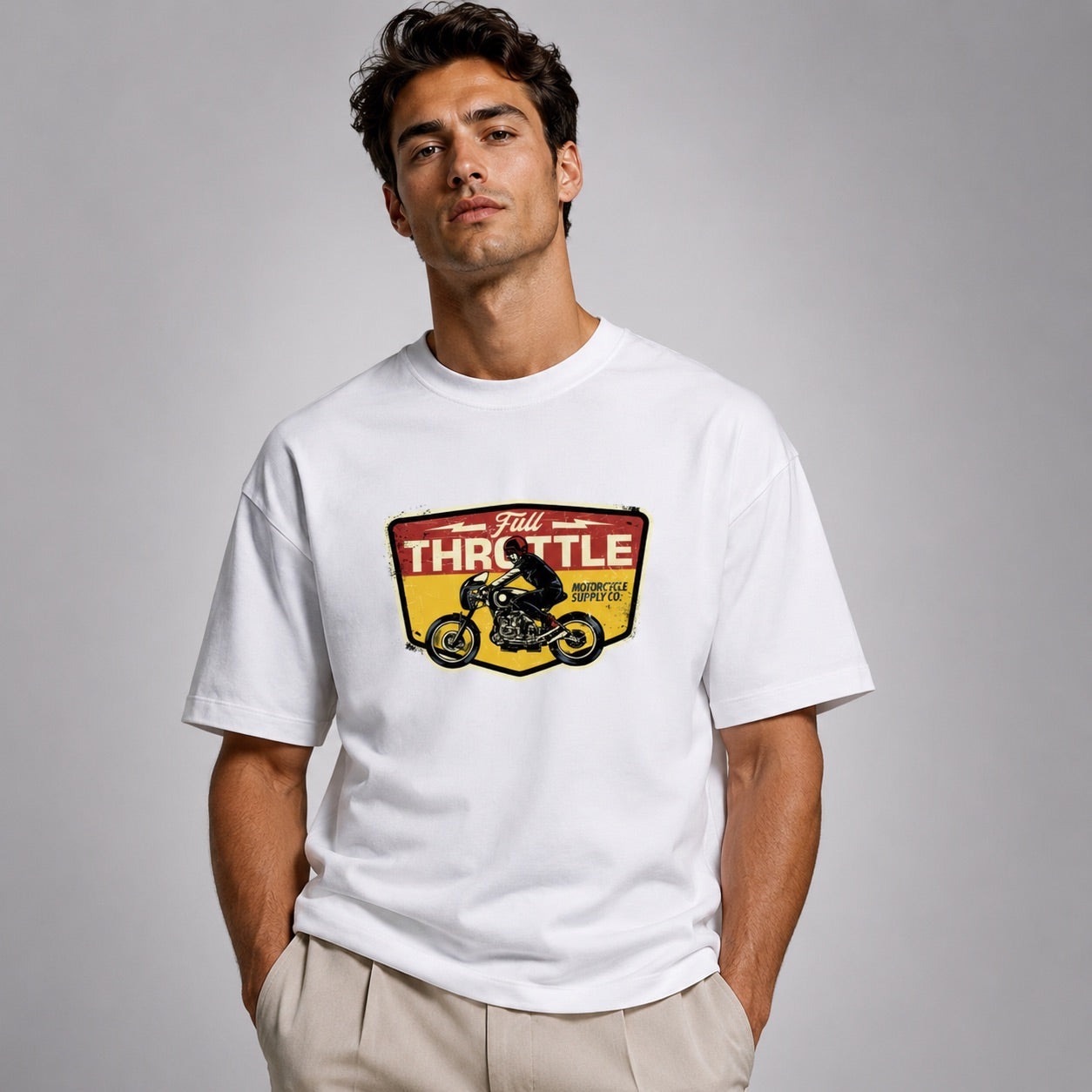 Full Throttle Unisex Premium French Terry Oversized Tee