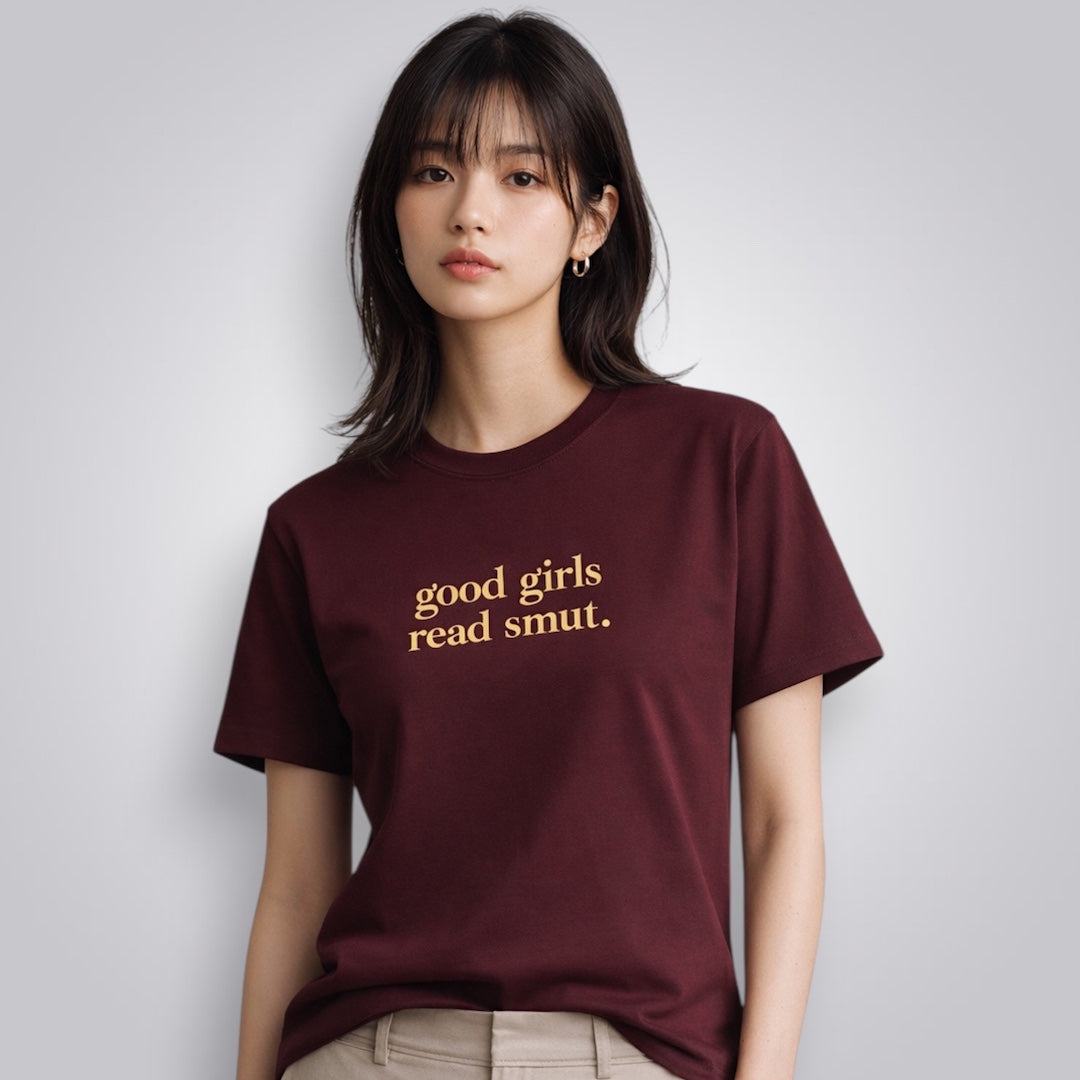 Good Girls Read Smut (Yellow) Women's Boyfriend Fit T-Shirt