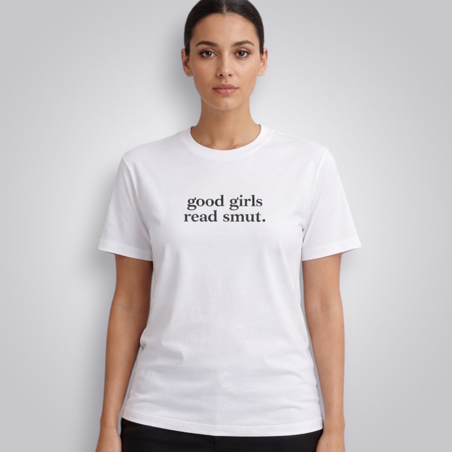 Good Girls Read Smut (Black) Women's Boyfriend Fit T-Shirt