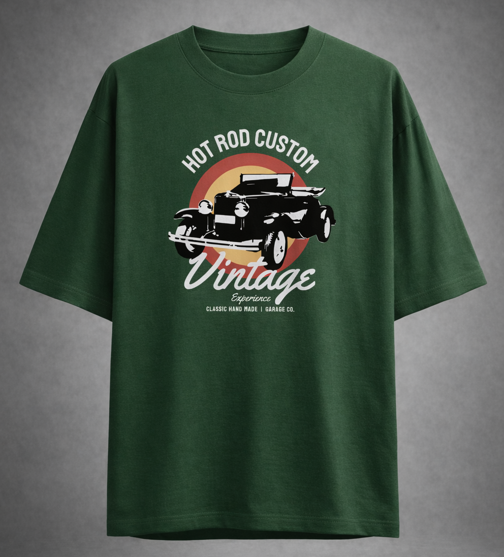 Hot Rod Custom Vintage Unisex Terry Oversized Tee