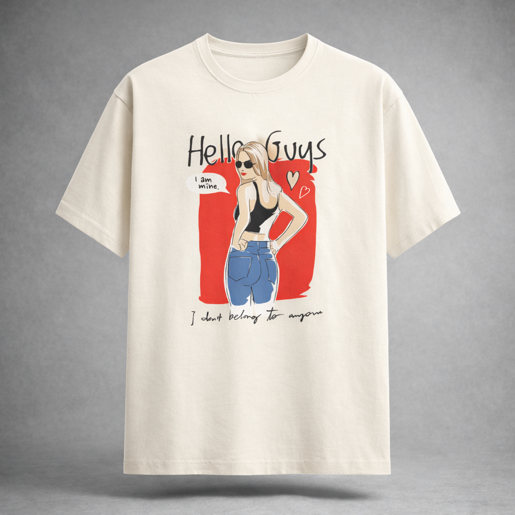 Hello guys I am mine Women's Boyfriend Fit T-Shirt