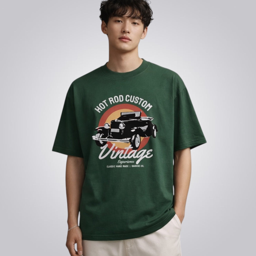 Hot Rod Custom Vintage Unisex Premium French Terry Oversized Tee