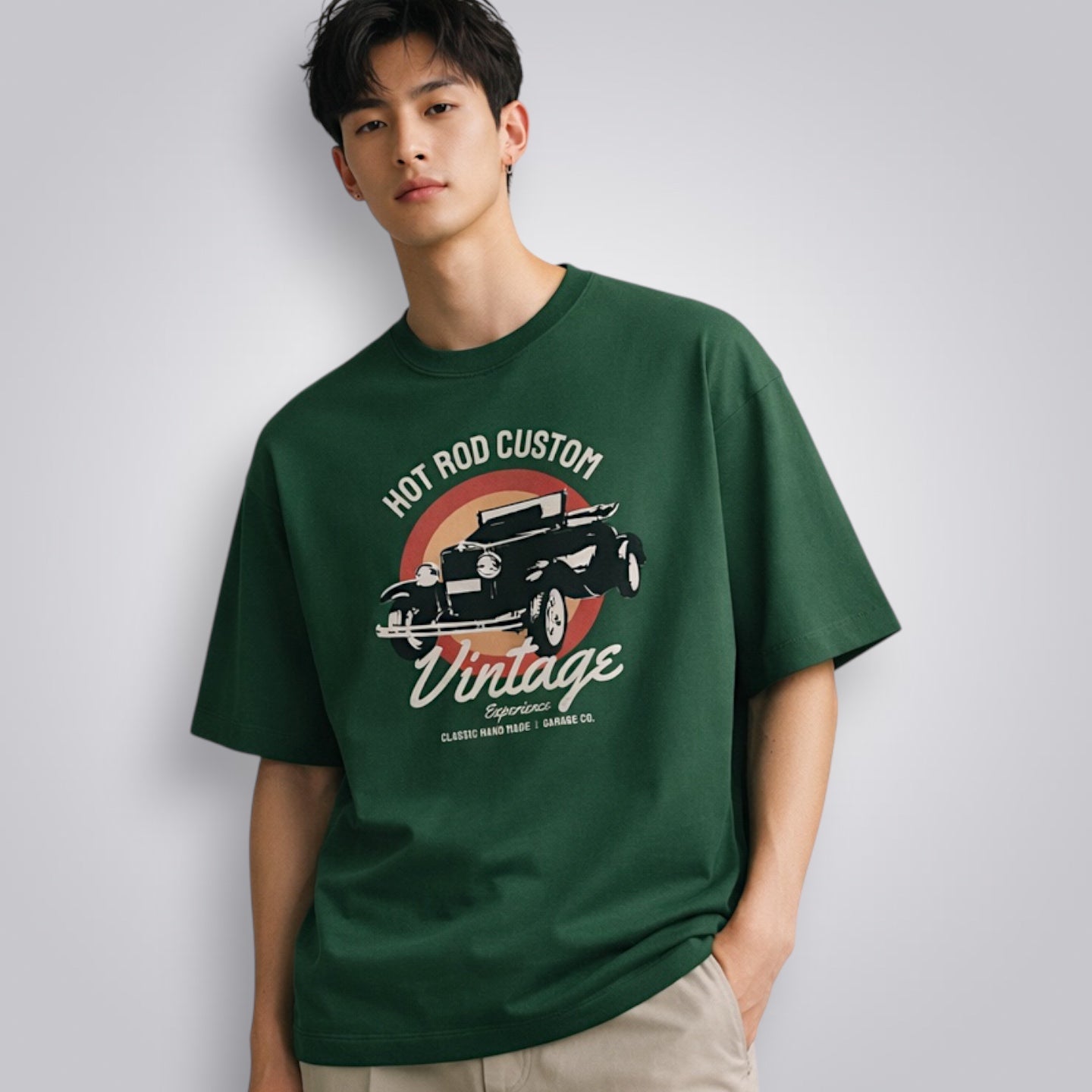 Hot Rod Custom Vintage Unisex Premium French Terry Oversized Tee