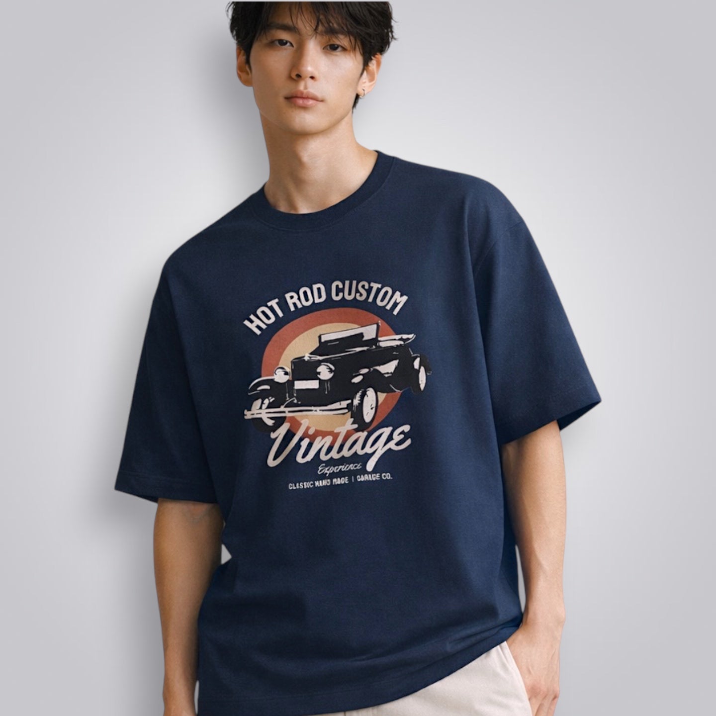 Hot Rod Custom Vintage Unisex Premium French Terry Oversized Tee