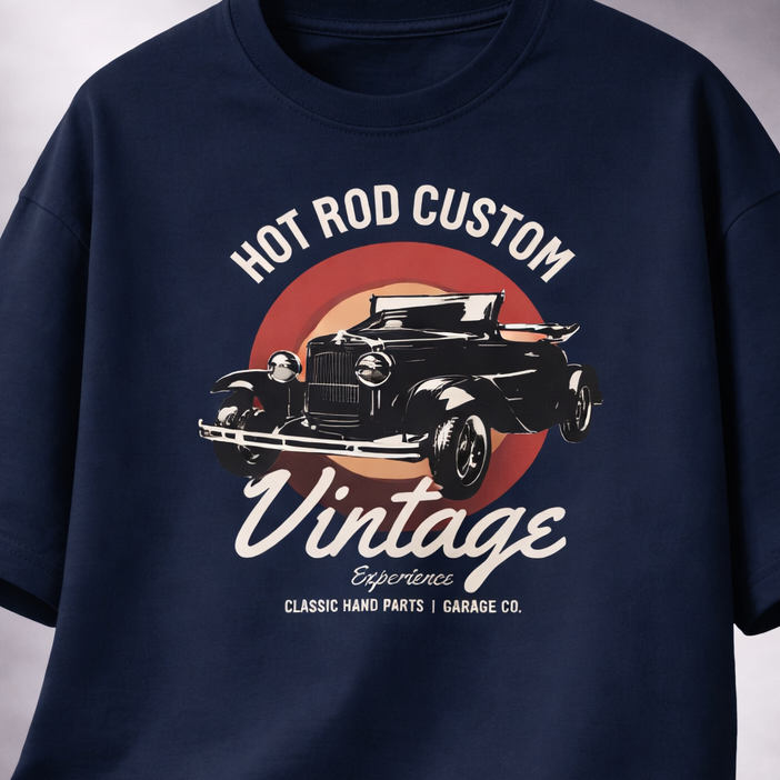 Hot Rod Custom Vintage Unisex Premium French Terry Oversized Tee