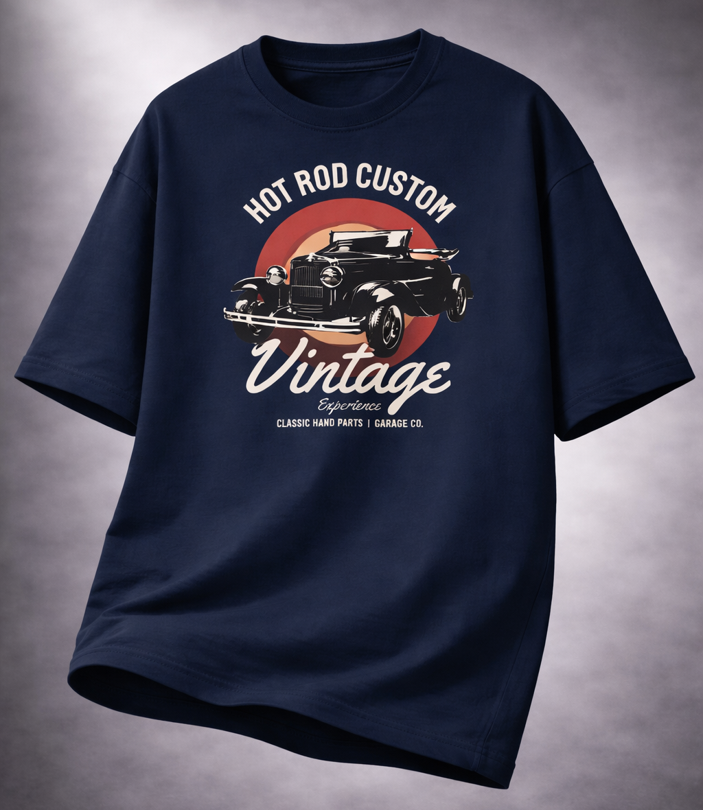 Hot Rod Custom Vintage Unisex Terry Oversized Tee