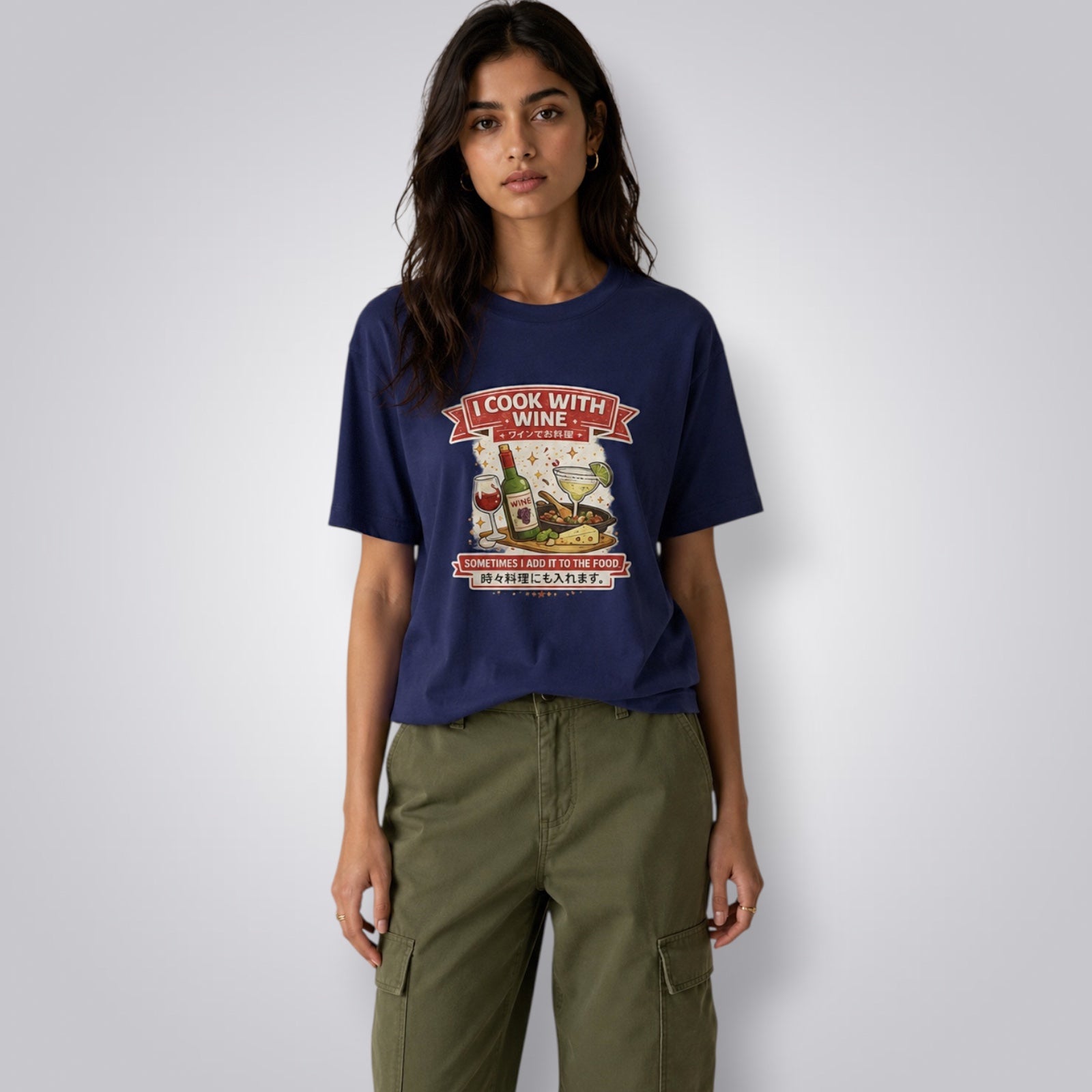 I Cook With Wine Women's Loose Fit Classic T-Shirt