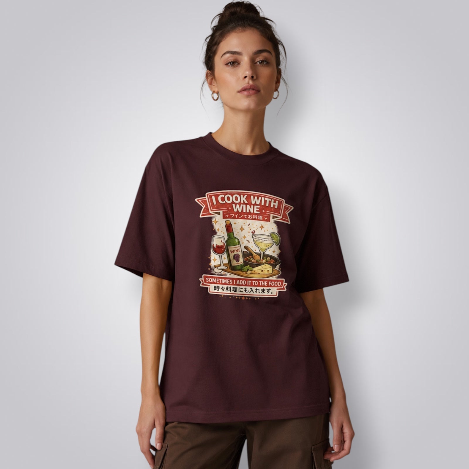 I Cook With Wine Women's Loose Fit Classic T-Shirt