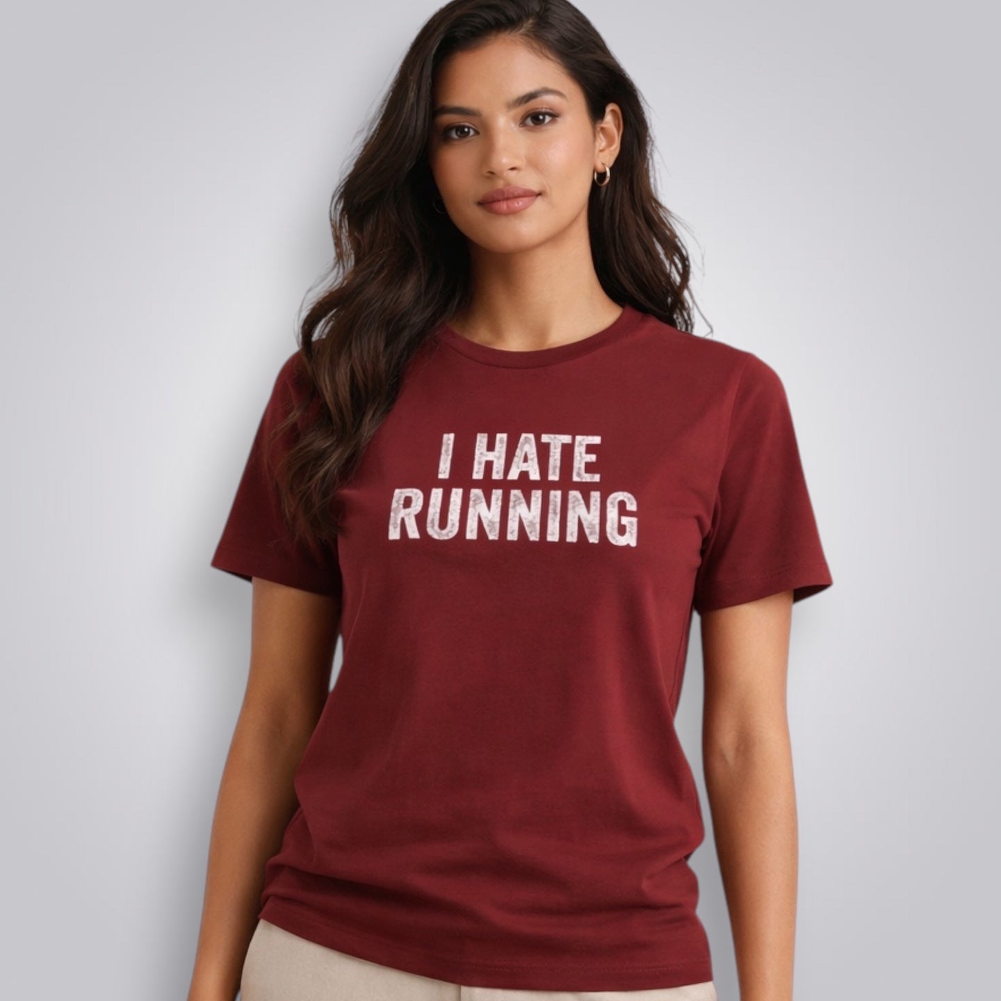 I Hate Running Women's Boyfriend Fit T-Shirt