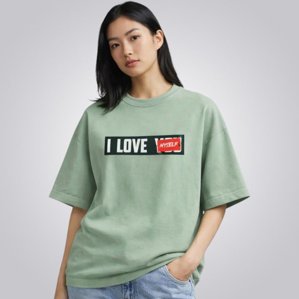 I Love Myself Women's Premium French Terry Oversized Tee