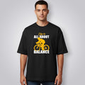 Life Is All About Balance Unisex Premium French Terry Oversized Tee