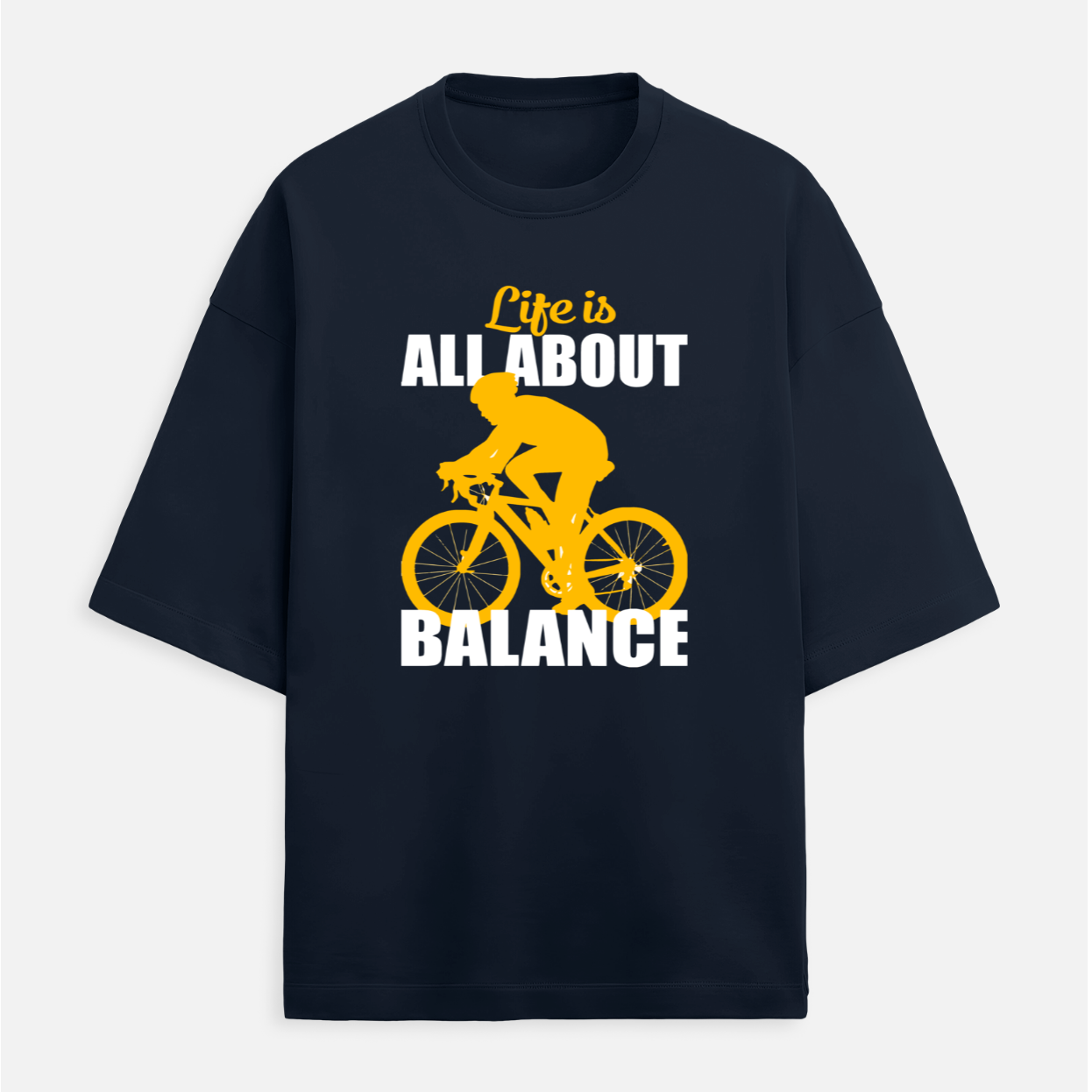 Life Is All About Balance Unisex Terry Oversized Tee