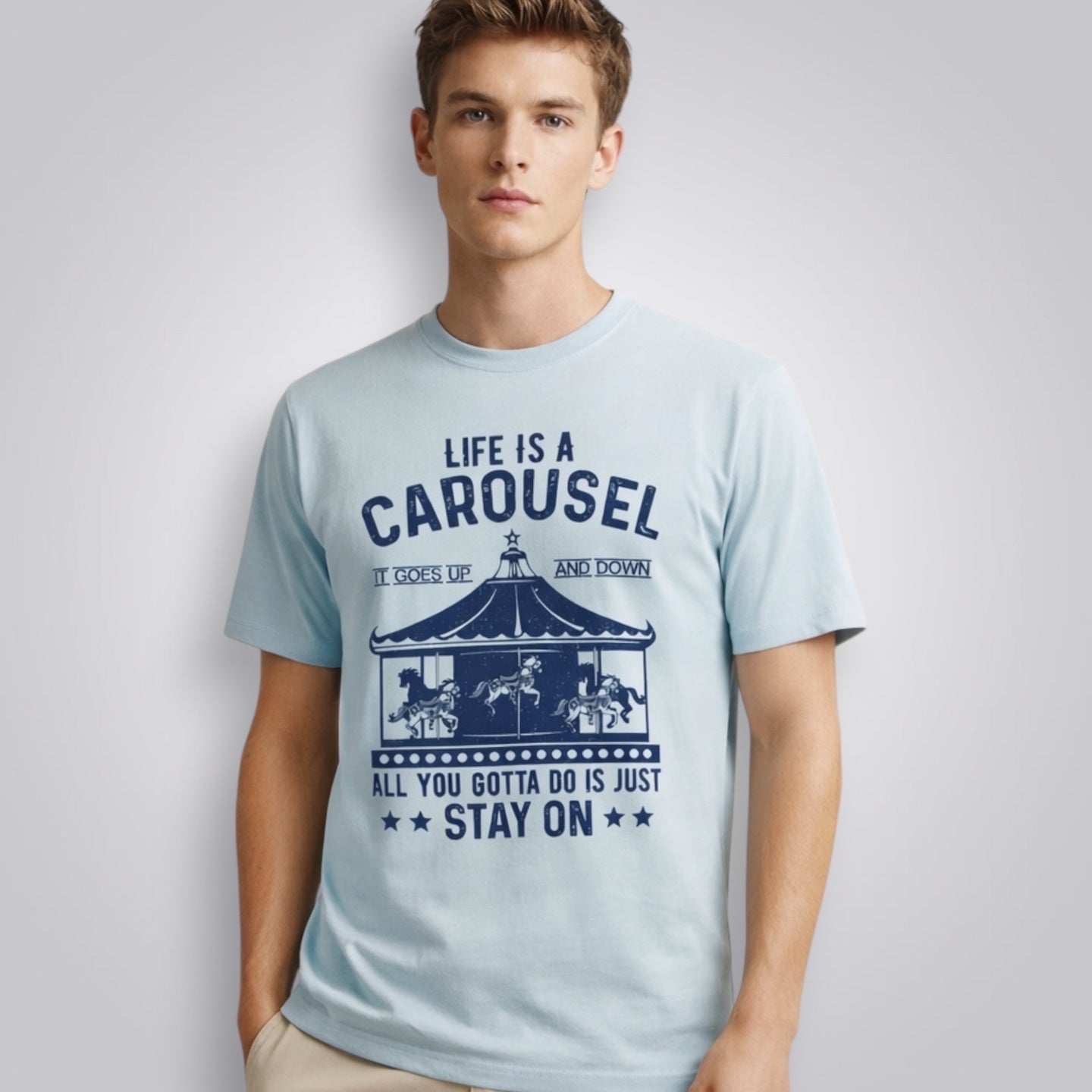 Life Is A Carousel Men's Regular Fit T-Shirt