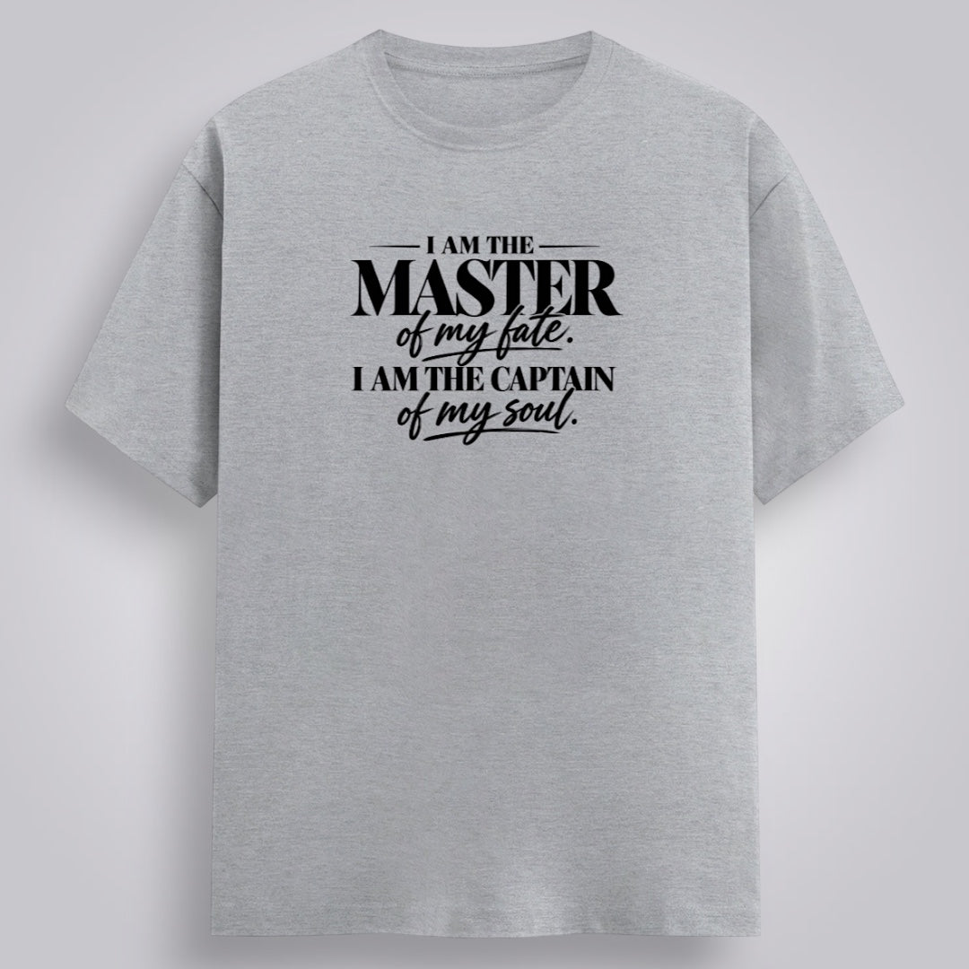 I Am The Master Of My Fate, I Am The Captain Of My Soul Men's Regular Fit T-Shirt