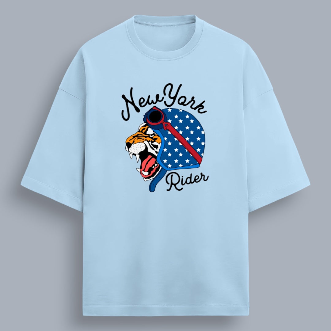 New York Rider Unisex Premium French Terry Oversized Tee