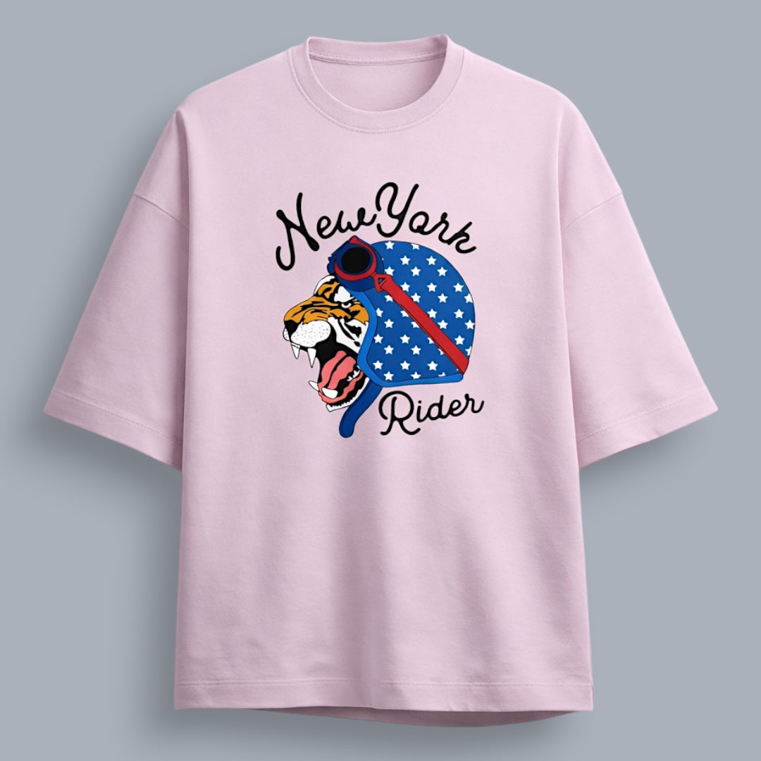 New York Rider Unisex Premium French Terry Oversized Tee