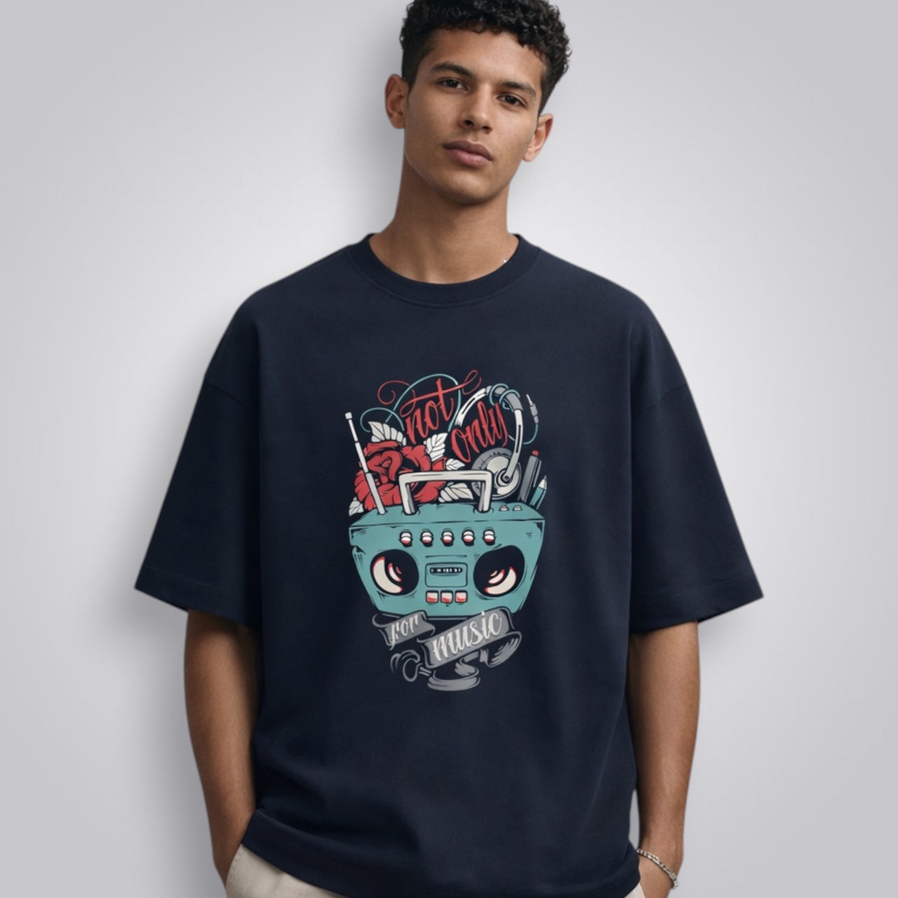 Not Only For Music Unisex Premium French Terry Oversized Tee