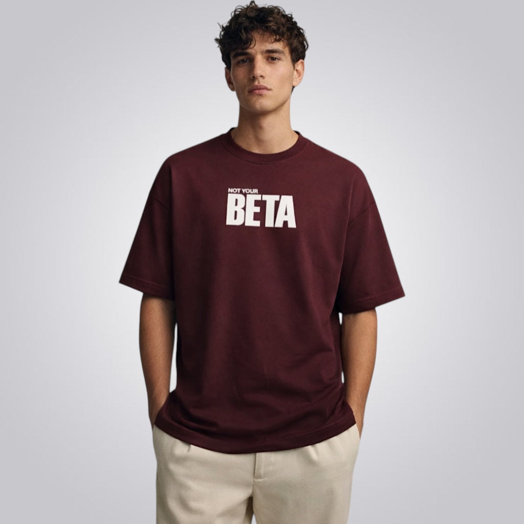 Not Your Beta Men's Premium French Terry Oversized Tee