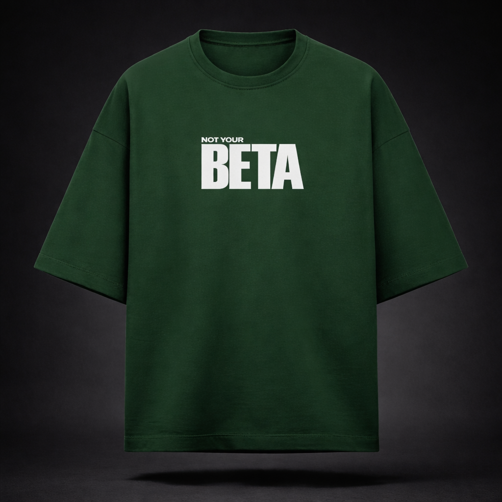 Not Your Beta Men's Terry Oversized Tee