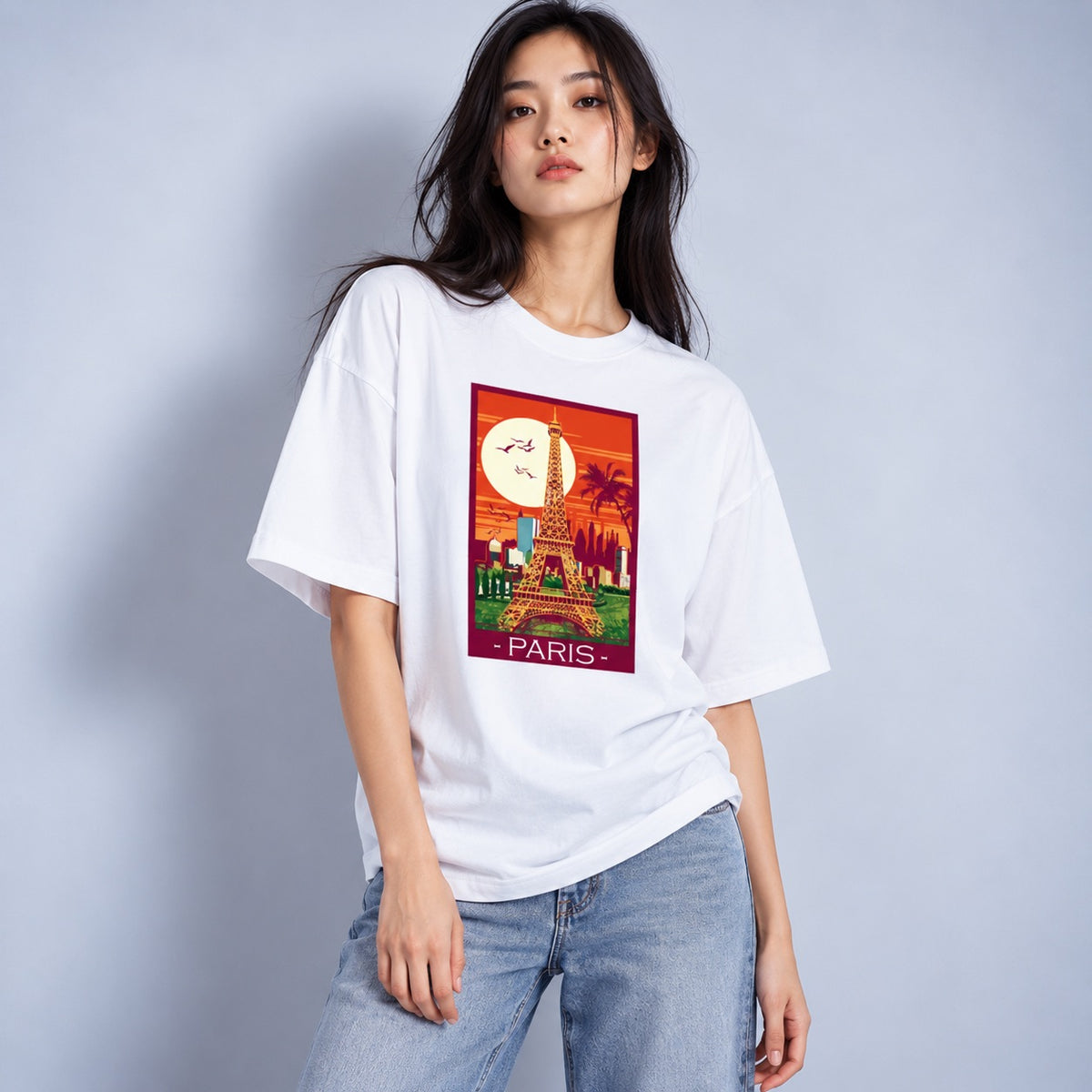 Paris Women's Oversized Classic T-Shirt