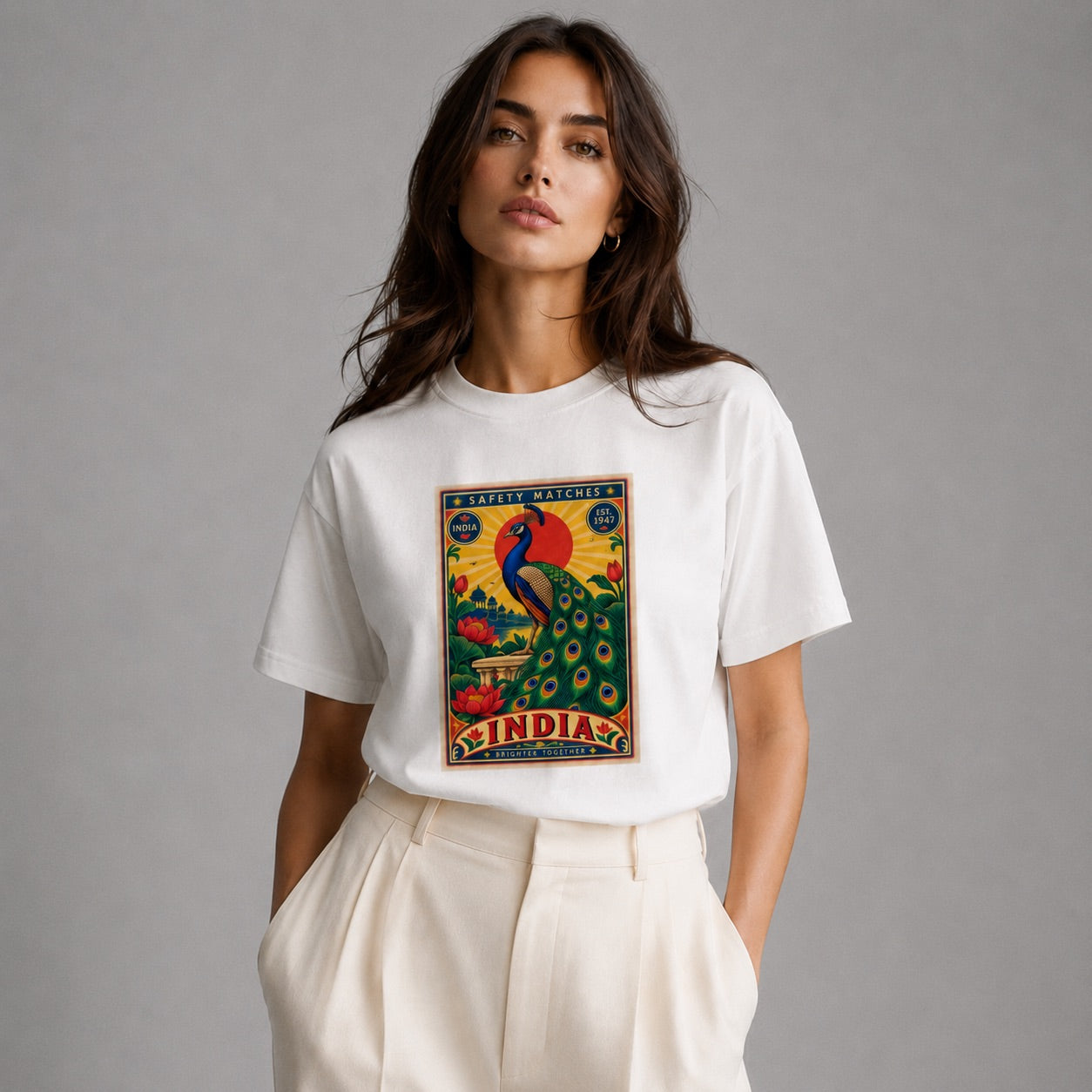 Peacock Women's Relaxed Fit T-Shirt