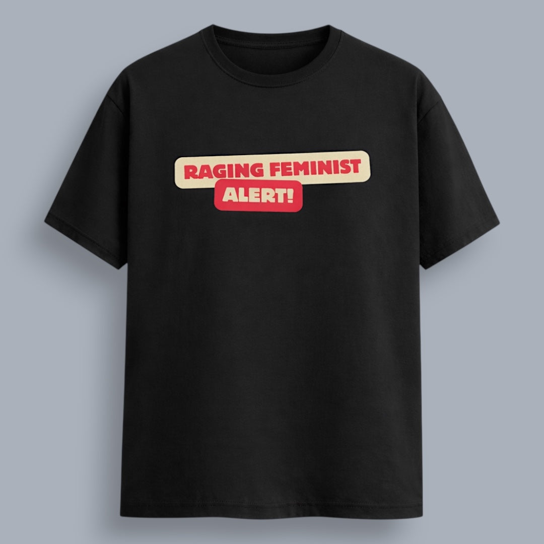 Raging Feminist Alert Women's Boyfriend Fit T-Shirt