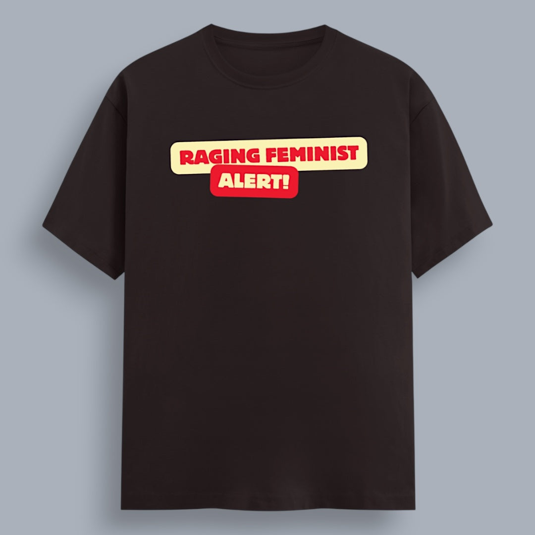 Raging Feminist Alert Women's Boyfriend Fit T-Shirt