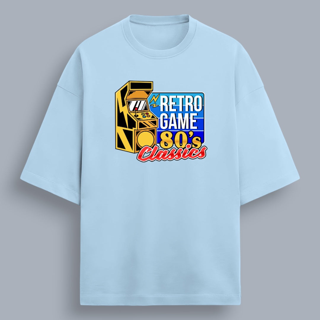 Retro Game 80s Classic Unisex Premium French Terry Oversized Tee
