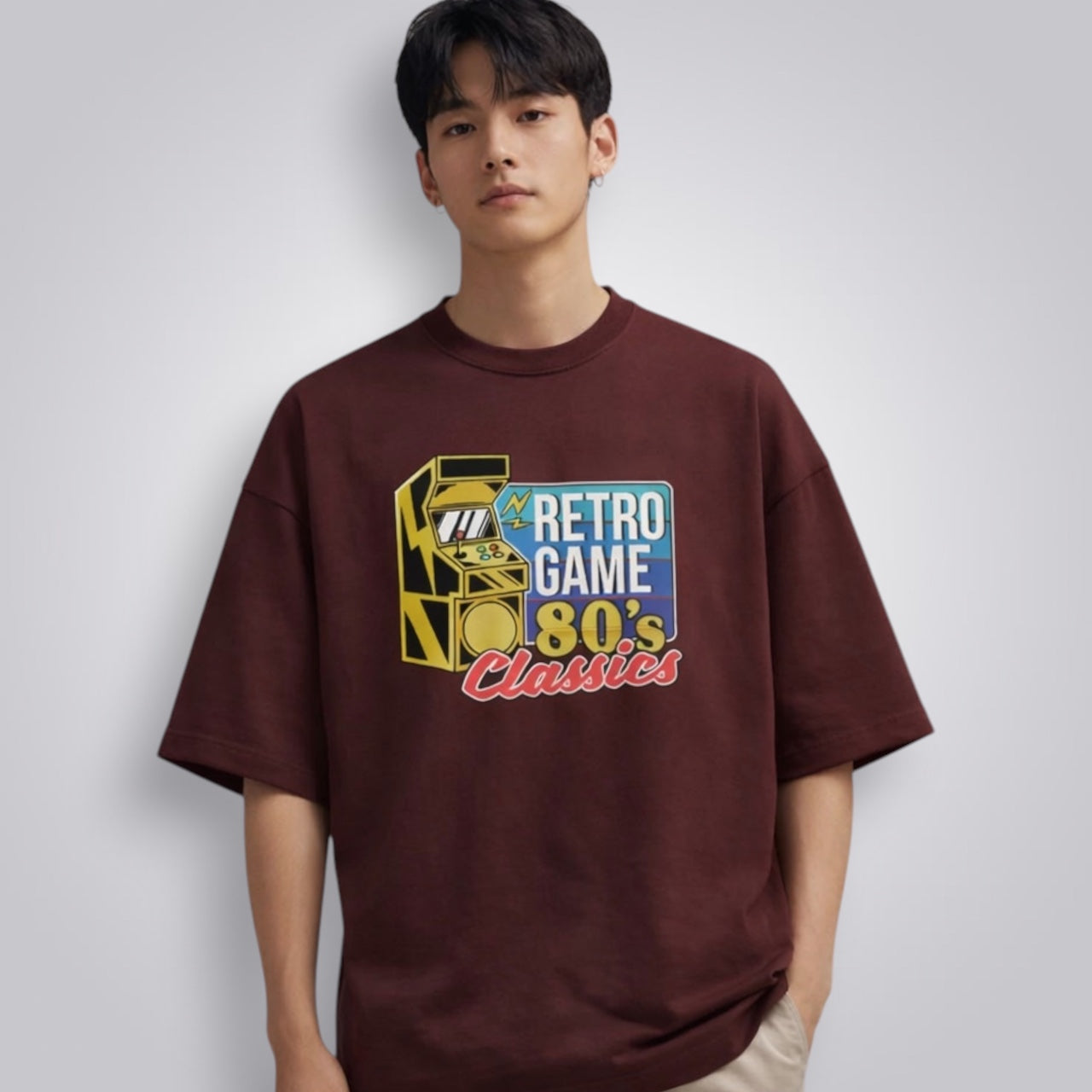 Retro Game 80s Classic Unisex Premium French Terry Oversized Tee