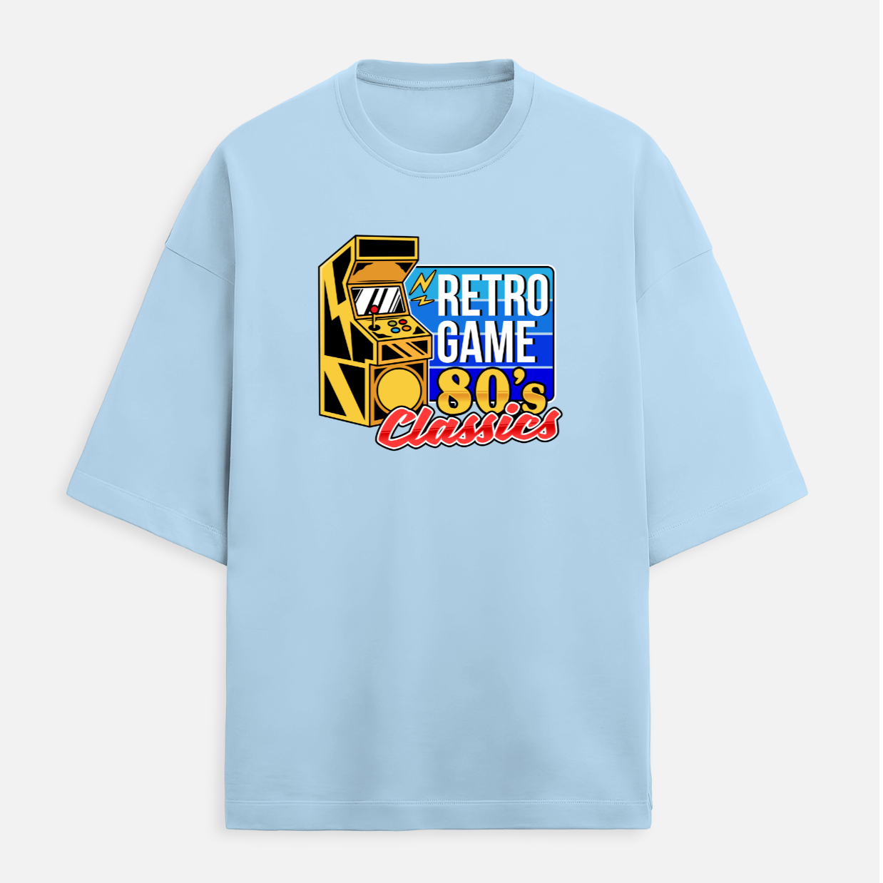 Retro Game 80s Classic Unisex Premium French Terry Oversized Tee